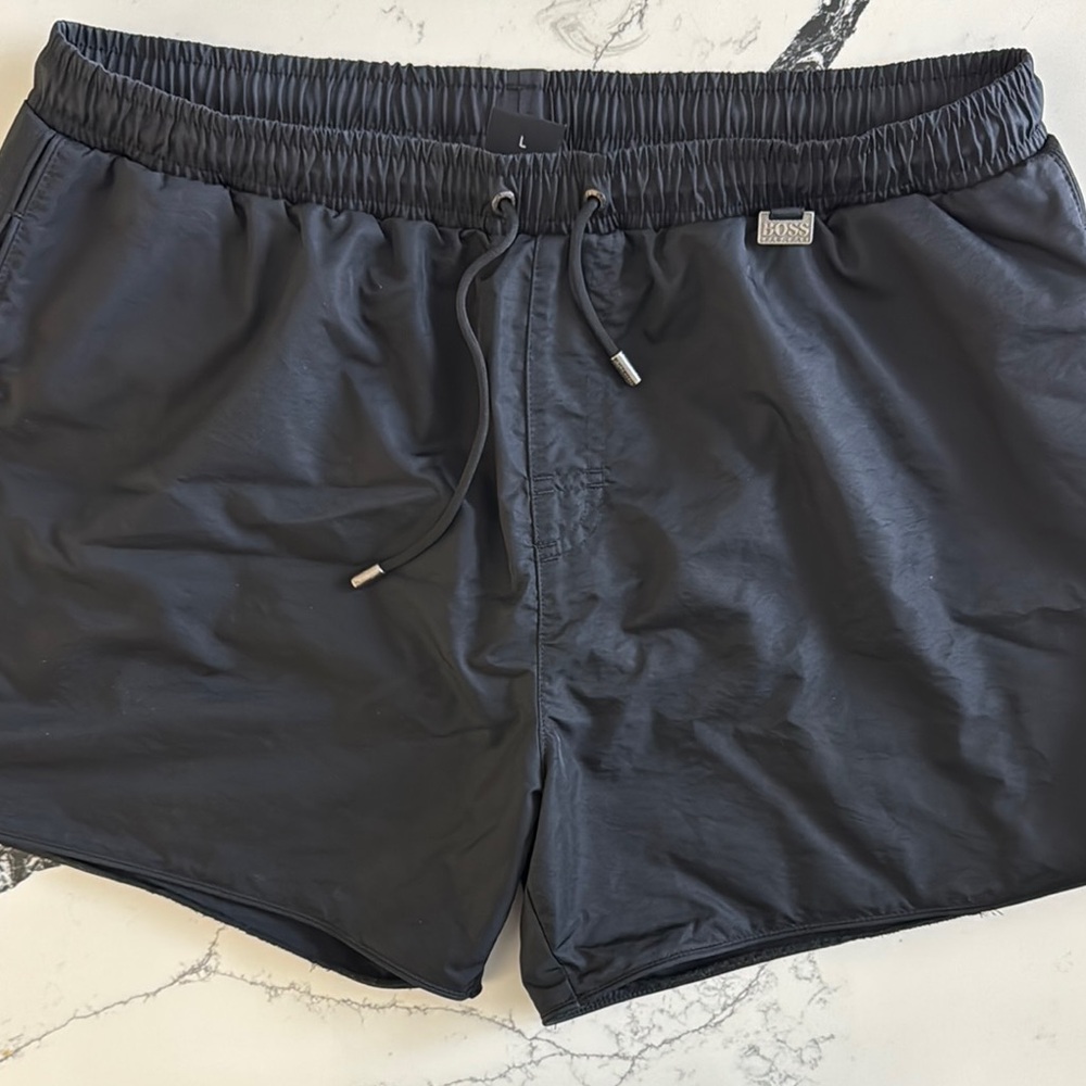 Hugo Boss Black Swim Trunks Lightweight Elastic Waist